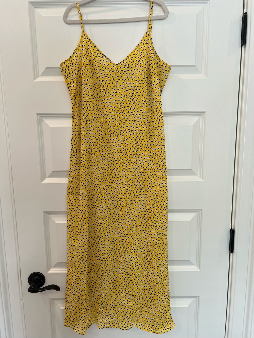 DVF Diane von Furstenberg Yellow Printed Cotton Slip Midi Dress 10 - Picture 7 of 10
